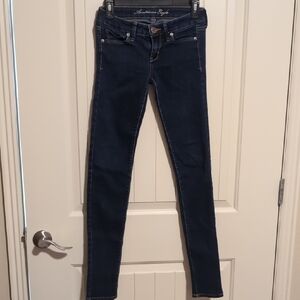 American Eagle Outfitters Dark Blue Stretch Jeans